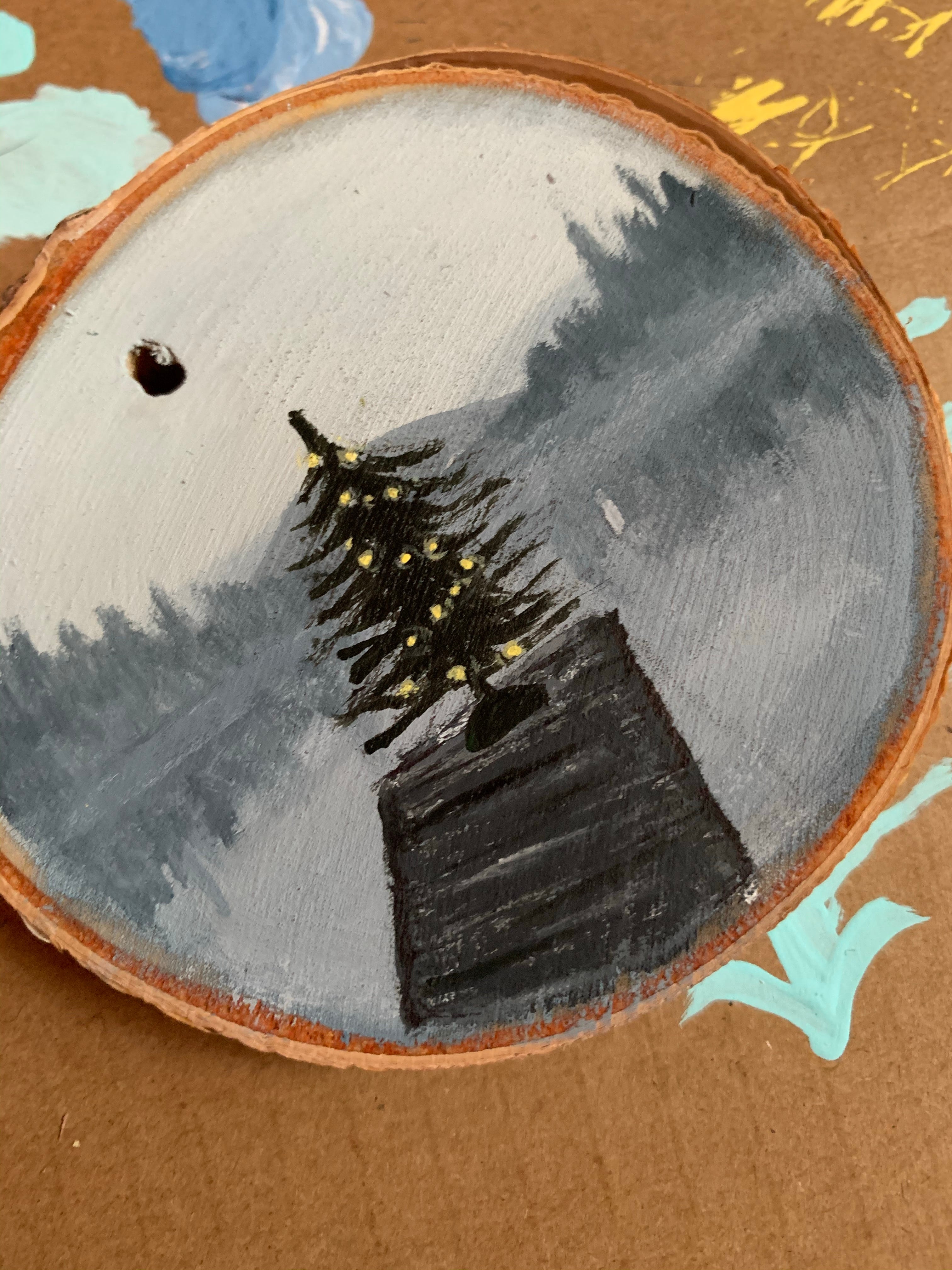 Adirondack Hand-painted Birch Ornaments by Laura & Sophia